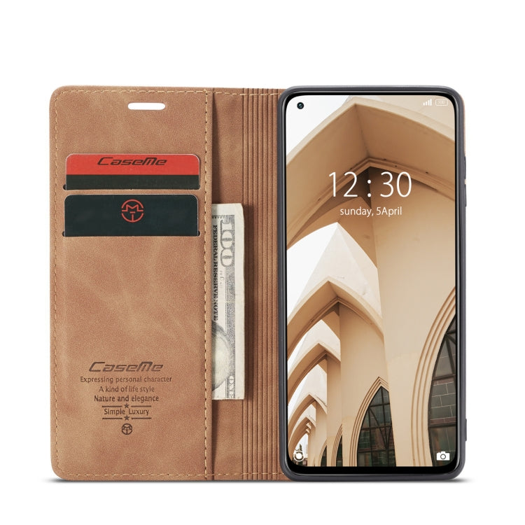 For Xiaomi Mi 10T 5G / 10T Pro 5G CaseMe-013 Multifunctional Retro Frosted Horizontal Flip Leather Case with Card Slot & Holder & Wallet(Brown) - Xiaomi Cases by CaseMe | Online Shopping UK | buy2fix