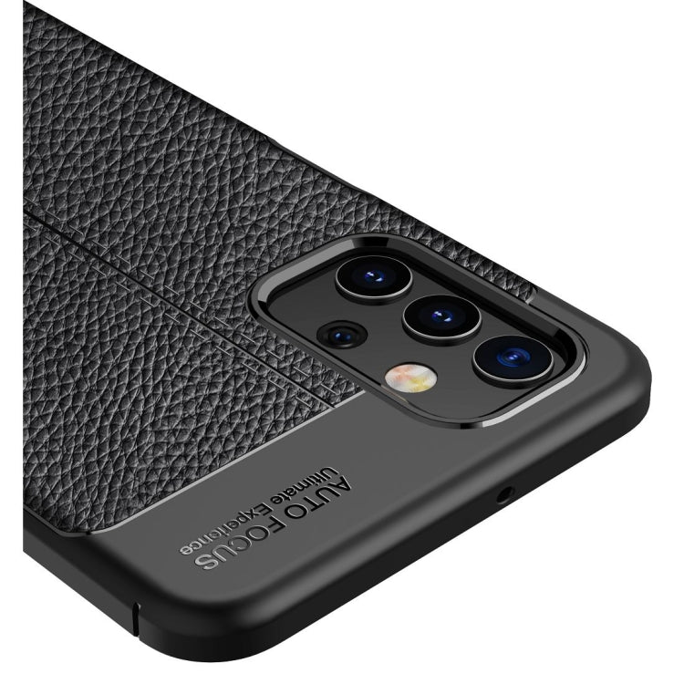 For Samsung Galaxy A32 5G Litchi Texture TPU Shockproof Case(Blue) by buy2fix