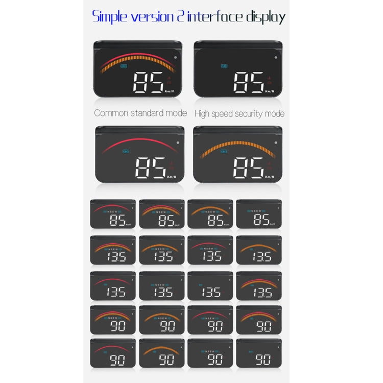 M11 Car OBD2 + GPS Mode Head-up Display HUD Overspeed / Speed / Water Temperature Alarm by buy2fix