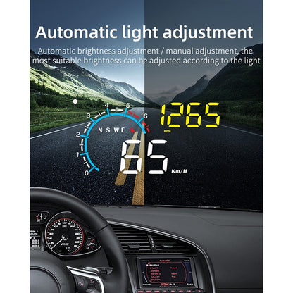 M12 OBD2 + GPS Mode Car Head-up Display HUD Overspeed / Speed / Water Temperature / Low Voltage / Fault Alarm by buy2fix