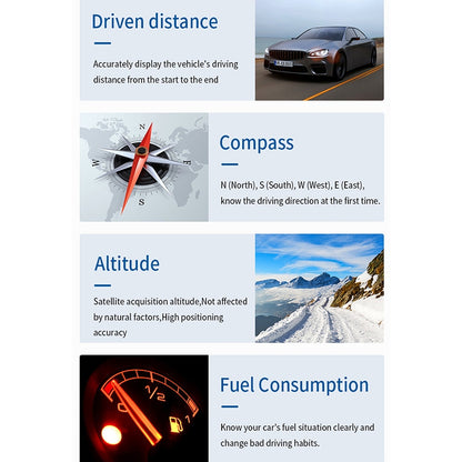 M12 OBD2 + GPS Mode Car Head-up Display HUD Overspeed / Speed / Water Temperature / Low Voltage / Fault Alarm by buy2fix