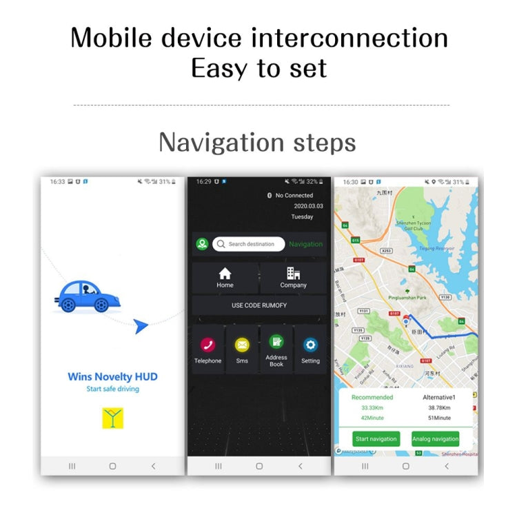 C1 OBD2 + GPS Mode Car HUD Head-up Display Compass / Speed / Water Temperature / Voltage Display / Speed / Fault Alarm / Navigation Function by buy2fix
