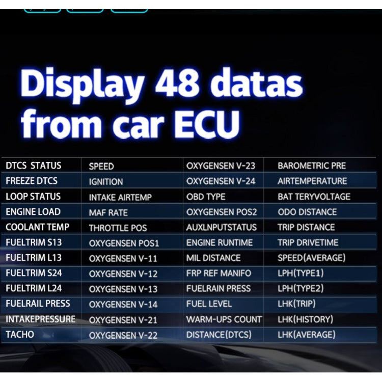 C1 OBD2 + GPS Mode Car HUD Head-up Display Compass / Speed / Water Temperature / Voltage Display / Speed / Fault Alarm / Navigation Function by buy2fix
