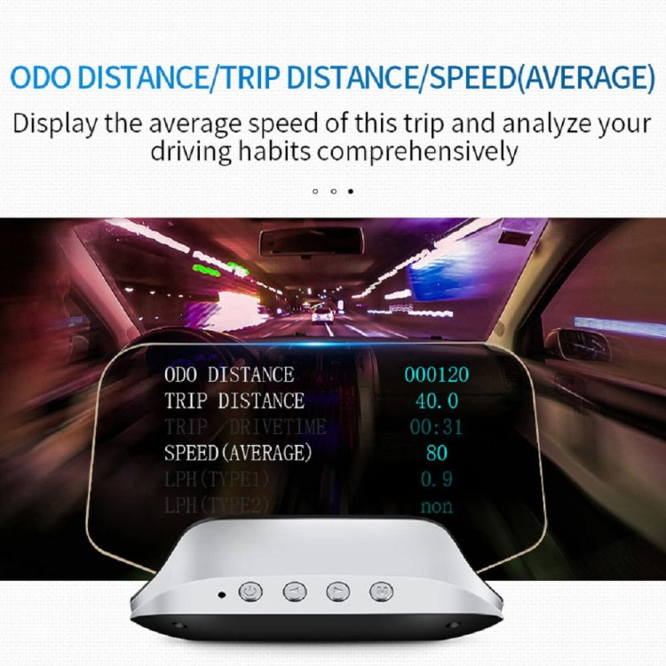 C3 OBD2 + GPS Mode Car Head-up Display HUD Overspeed / Speed / Water Temperature Too High / Voltage Too Low / Engine Failure Alarm / Fatigue Driving Reminder / Navigation Function - Head Up Display System by buy2fix | Online Shopping UK | buy2fix