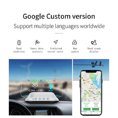 C3 OBD2 + GPS Mode Car Head-up Display HUD Overspeed / Speed / Water Temperature Too High / Voltage Too Low / Engine Failure Alarm / Fatigue Driving Reminder / Navigation Function - Head Up Display System by buy2fix | Online Shopping UK | buy2fix