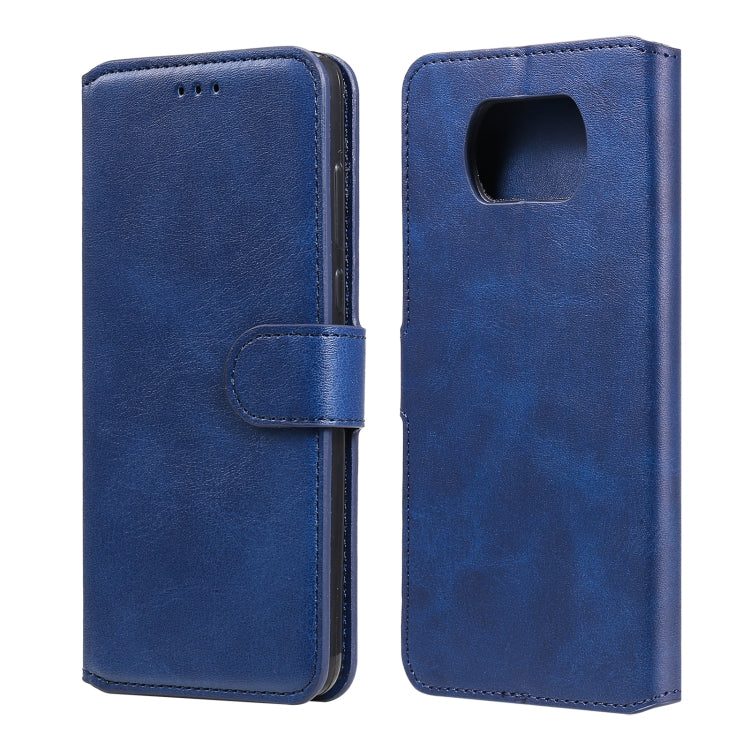 For Xiaomi Poco X3 NFC Classic Calf Texture PU + TPU Horizontal Flip Leather Case, with Holder & Card Slots & Wallet(Blue) - Xiaomi Cases by buy2fix | Online Shopping UK | buy2fix