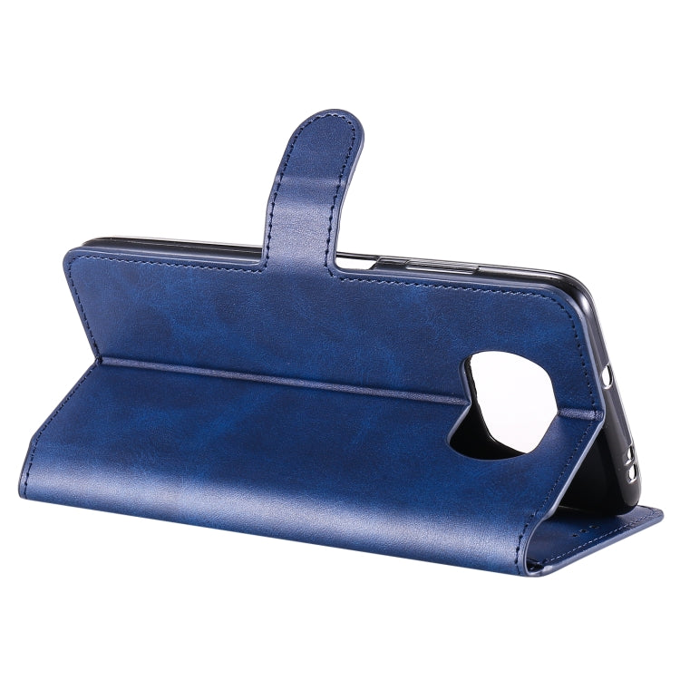 For Xiaomi Poco X3 NFC Classic Calf Texture PU + TPU Horizontal Flip Leather Case, with Holder & Card Slots & Wallet(Blue) - Xiaomi Cases by buy2fix | Online Shopping UK | buy2fix