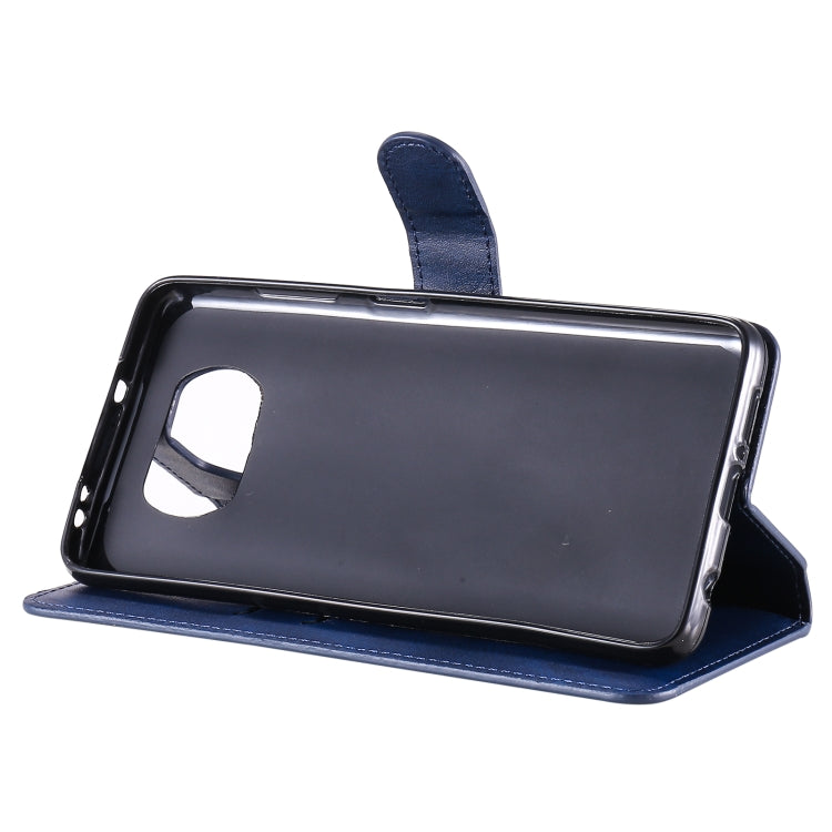 For Xiaomi Poco X3 NFC Classic Calf Texture PU + TPU Horizontal Flip Leather Case, with Holder & Card Slots & Wallet(Blue) - Xiaomi Cases by buy2fix | Online Shopping UK | buy2fix