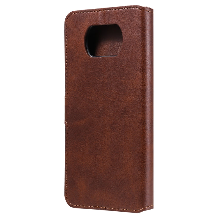 For Xiaomi Poco X3 NFC Classic Calf Texture PU + TPU Horizontal Flip Leather Case, with Holder & Card Slots & Wallet(Brown) - Xiaomi Cases by buy2fix | Online Shopping UK | buy2fix