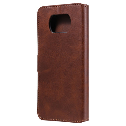 For Xiaomi Poco X3 NFC Classic Calf Texture PU + TPU Horizontal Flip Leather Case, with Holder & Card Slots & Wallet(Brown) - Xiaomi Cases by buy2fix | Online Shopping UK | buy2fix