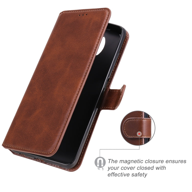 For Xiaomi Poco X3 NFC Classic Calf Texture PU + TPU Horizontal Flip Leather Case, with Holder & Card Slots & Wallet(Brown) - Xiaomi Cases by buy2fix | Online Shopping UK | buy2fix