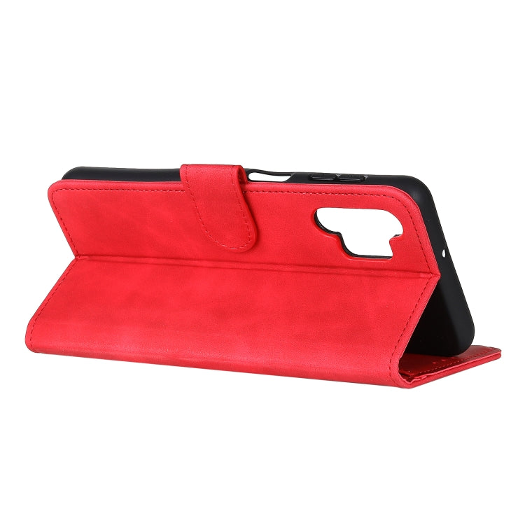 For Samsung Galaxy A32 5G KHAZNEH Retro Texture PU + TPU Horizontal Flip Leather Case with Holder & Card Slots & Wallet(Red) by buy2fix