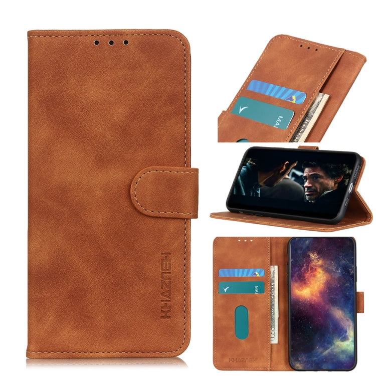 For Xiaomi Poco M3 KHAZNEH Retro Texture PU + TPU Horizontal Flip Leather Case with Holder & Card Slots & Wallet(Brown) - Xiaomi Cases by buy2fix | Online Shopping UK | buy2fix