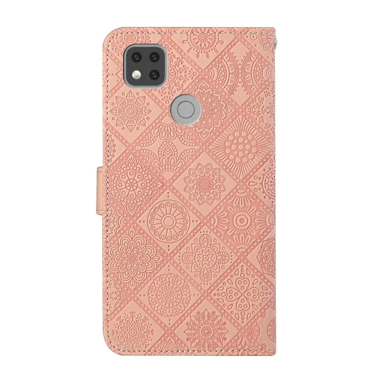 For Xiaomi Redmi 9C Ethnic Style Embossed Pattern Horizontal Flip Leather Case with Holder & Card Slots & Wallet & Lanyard(Pink) - Xiaomi Cases by buy2fix | Online Shopping UK | buy2fix