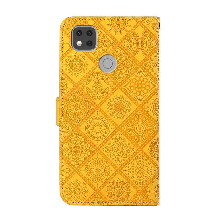 For Xiaomi Redmi 9C Ethnic Style Embossed Pattern Horizontal Flip Leather Case with Holder & Card Slots & Wallet & Lanyard(Yellow) - Xiaomi Cases by buy2fix | Online Shopping UK | buy2fix