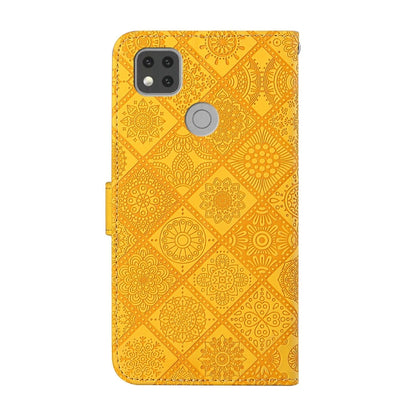 For Xiaomi Redmi 9C Ethnic Style Embossed Pattern Horizontal Flip Leather Case with Holder & Card Slots & Wallet & Lanyard(Yellow) - Xiaomi Cases by buy2fix | Online Shopping UK | buy2fix