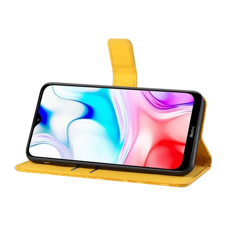 For Xiaomi Redmi 9C Ethnic Style Embossed Pattern Horizontal Flip Leather Case with Holder & Card Slots & Wallet & Lanyard(Yellow) - Xiaomi Cases by buy2fix | Online Shopping UK | buy2fix
