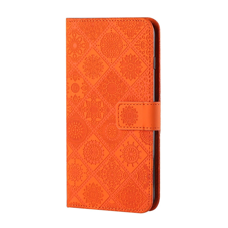 For Xiaomi Redmi 9C Ethnic Style Embossed Pattern Horizontal Flip Leather Case with Holder & Card Slots & Wallet & Lanyard(Orange) - Xiaomi Cases by buy2fix | Online Shopping UK | buy2fix