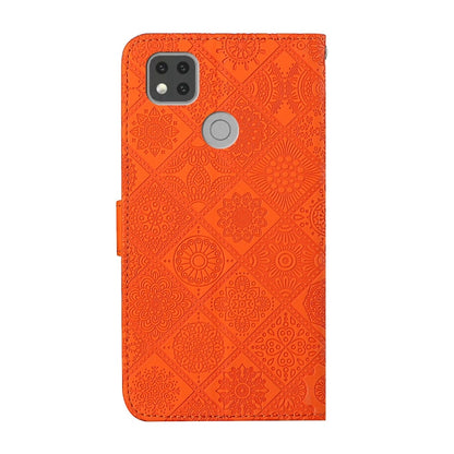 For Xiaomi Redmi 9C Ethnic Style Embossed Pattern Horizontal Flip Leather Case with Holder & Card Slots & Wallet & Lanyard(Orange) - Xiaomi Cases by buy2fix | Online Shopping UK | buy2fix