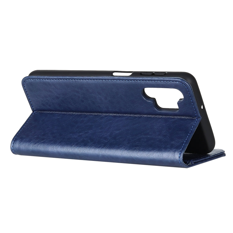 For Samsung Galaxy A32 5G Magnetic Crazy Horse Texture Horizontal Flip Leather Case with Holder & Card Slots & Wallet(Blue) by buy2fix