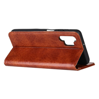 For Samsung Galaxy A32 5G Magnetic Crazy Horse Texture Horizontal Flip Leather Case with Holder & Card Slots & Wallet(Brown) by buy2fix
