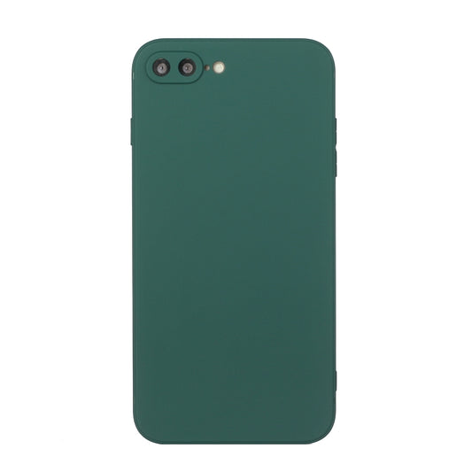 Straight Edge Solid Color TPU Shockproof Case For iPhone 7 Plus / 8 Plus(Dark Night Green) - More iPhone Cases by buy2fix | Online Shopping UK | buy2fix