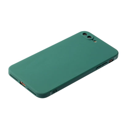 Straight Edge Solid Color TPU Shockproof Case For iPhone 7 Plus / 8 Plus(Dark Night Green) - More iPhone Cases by buy2fix | Online Shopping UK | buy2fix