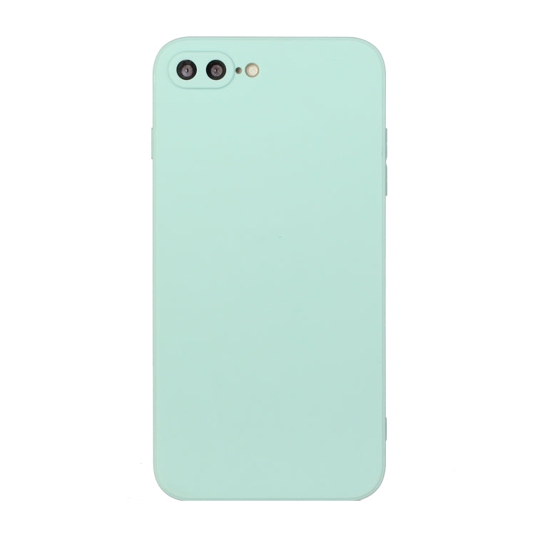 Straight Edge Solid Color TPU Shockproof Case For iPhone 7 Plus / 8 Plus(Light Cyan) - More iPhone Cases by buy2fix | Online Shopping UK | buy2fix