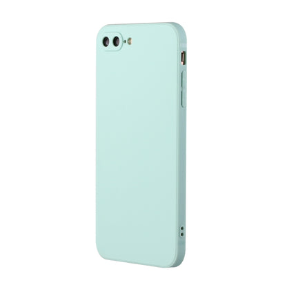 Straight Edge Solid Color TPU Shockproof Case For iPhone 7 Plus / 8 Plus(Light Cyan) - More iPhone Cases by buy2fix | Online Shopping UK | buy2fix