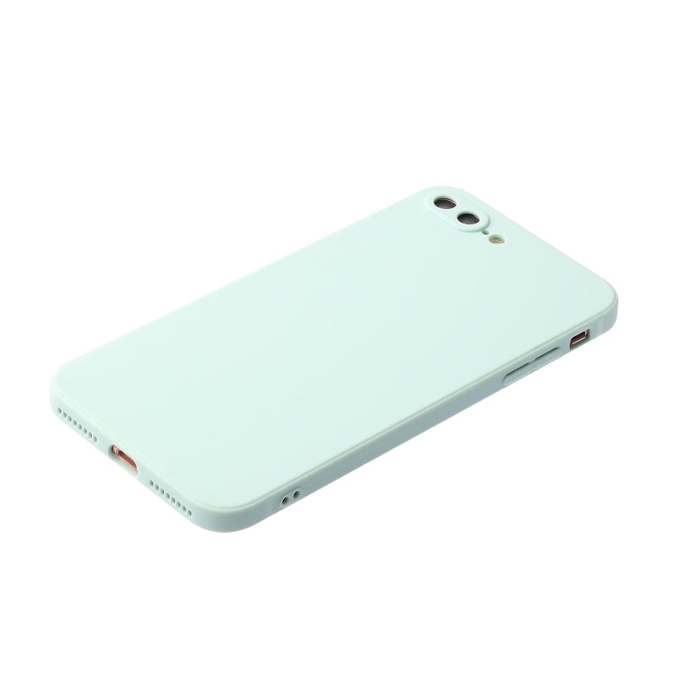 Straight Edge Solid Color TPU Shockproof Case For iPhone 7 Plus / 8 Plus(Light Cyan) - More iPhone Cases by buy2fix | Online Shopping UK | buy2fix