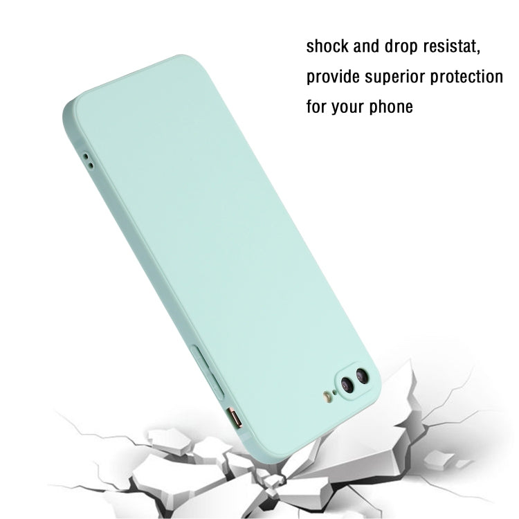 Straight Edge Solid Color TPU Shockproof Case For iPhone 7 Plus / 8 Plus(Light Cyan) - More iPhone Cases by buy2fix | Online Shopping UK | buy2fix