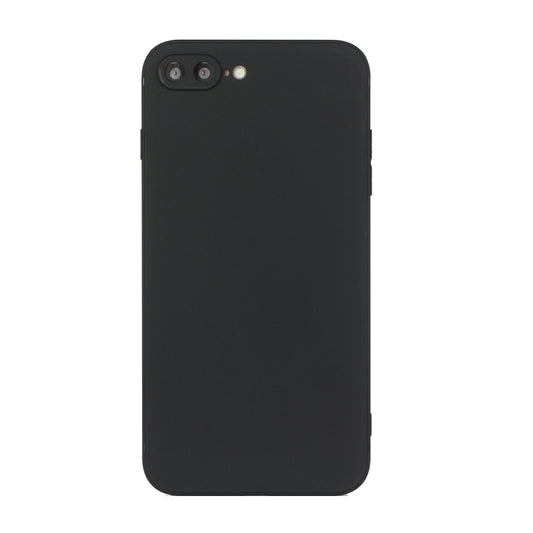 Straight Edge Solid Color TPU Shockproof Case For iPhone 7 Plus / 8 Plus(Black) - More iPhone Cases by buy2fix | Online Shopping UK | buy2fix