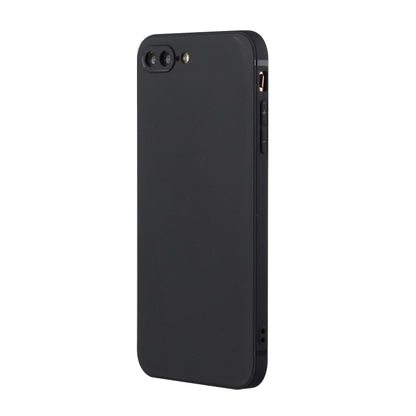 Straight Edge Solid Color TPU Shockproof Case For iPhone 7 Plus / 8 Plus(Black) - More iPhone Cases by buy2fix | Online Shopping UK | buy2fix