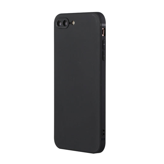 Straight Edge Solid Color TPU Shockproof Case For iPhone 7 Plus / 8 Plus(Black) - More iPhone Cases by buy2fix | Online Shopping UK | buy2fix