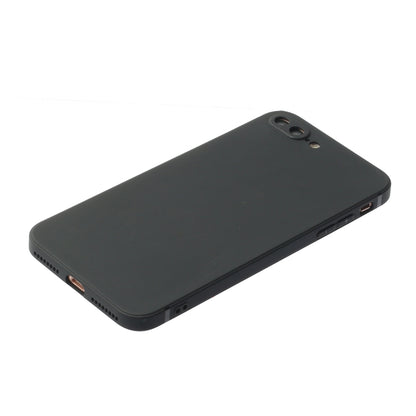 Straight Edge Solid Color TPU Shockproof Case For iPhone 7 Plus / 8 Plus(Black) - More iPhone Cases by buy2fix | Online Shopping UK | buy2fix