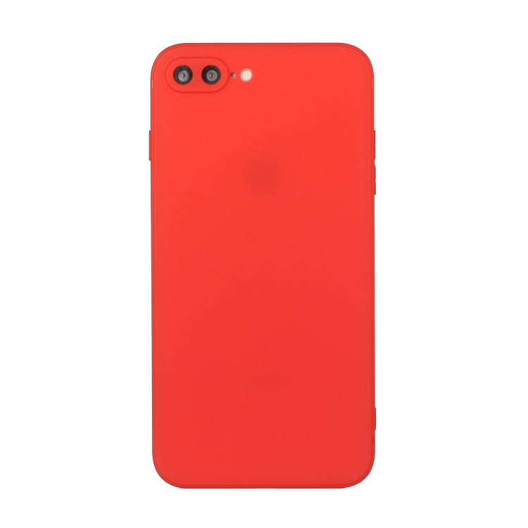 Straight Edge Solid Color TPU Shockproof Case For iPhone 7 Plus / 8 Plus(Red) - More iPhone Cases by buy2fix | Online Shopping UK | buy2fix