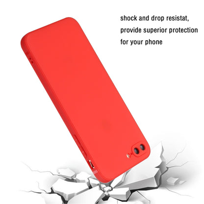 Straight Edge Solid Color TPU Shockproof Case For iPhone 7 Plus / 8 Plus(Red) - More iPhone Cases by buy2fix | Online Shopping UK | buy2fix
