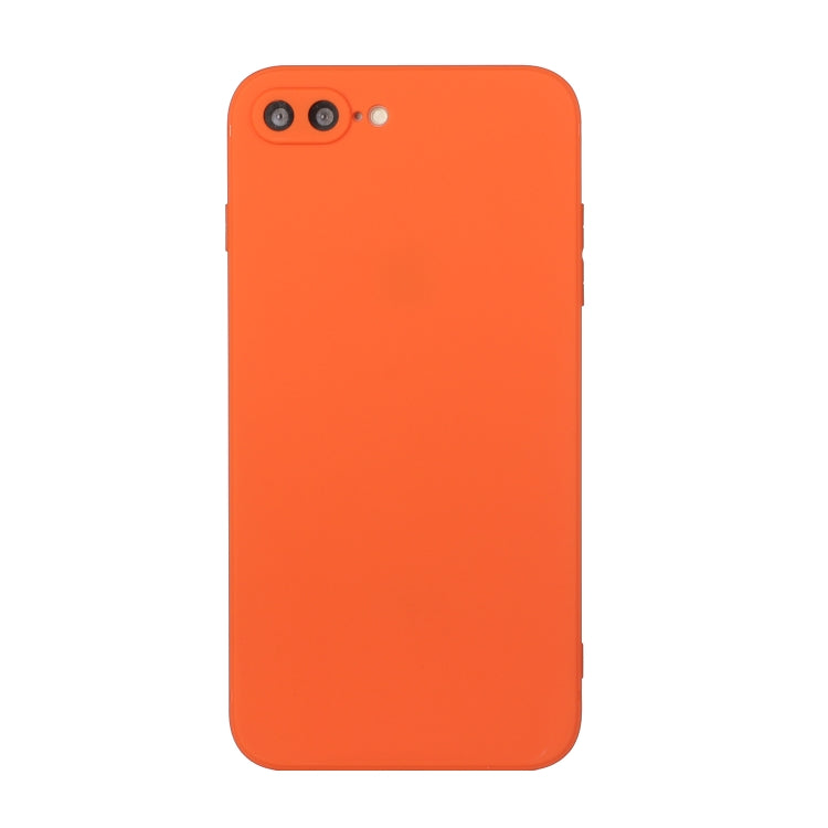Straight Edge Solid Color TPU Shockproof Case For iPhone 7 Plus / 8 Plus(Orange) - More iPhone Cases by buy2fix | Online Shopping UK | buy2fix