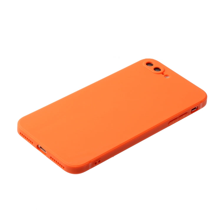 Straight Edge Solid Color TPU Shockproof Case For iPhone 7 Plus / 8 Plus(Orange) - More iPhone Cases by buy2fix | Online Shopping UK | buy2fix