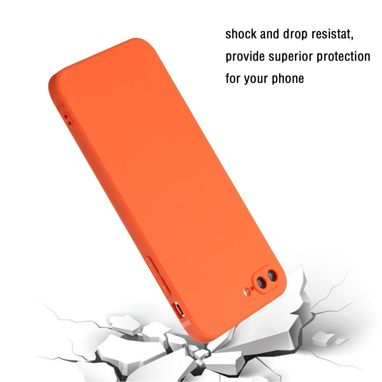 Straight Edge Solid Color TPU Shockproof Case For iPhone 7 Plus / 8 Plus(Orange) - More iPhone Cases by buy2fix | Online Shopping UK | buy2fix
