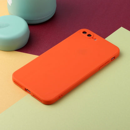 Straight Edge Solid Color TPU Shockproof Case For iPhone 7 Plus / 8 Plus(Orange) - More iPhone Cases by buy2fix | Online Shopping UK | buy2fix