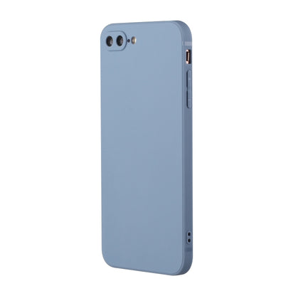 Straight Edge Solid Color TPU Shockproof Case For iPhone 7 Plus / 8 Plus(Lavender Grey) - More iPhone Cases by buy2fix | Online Shopping UK | buy2fix