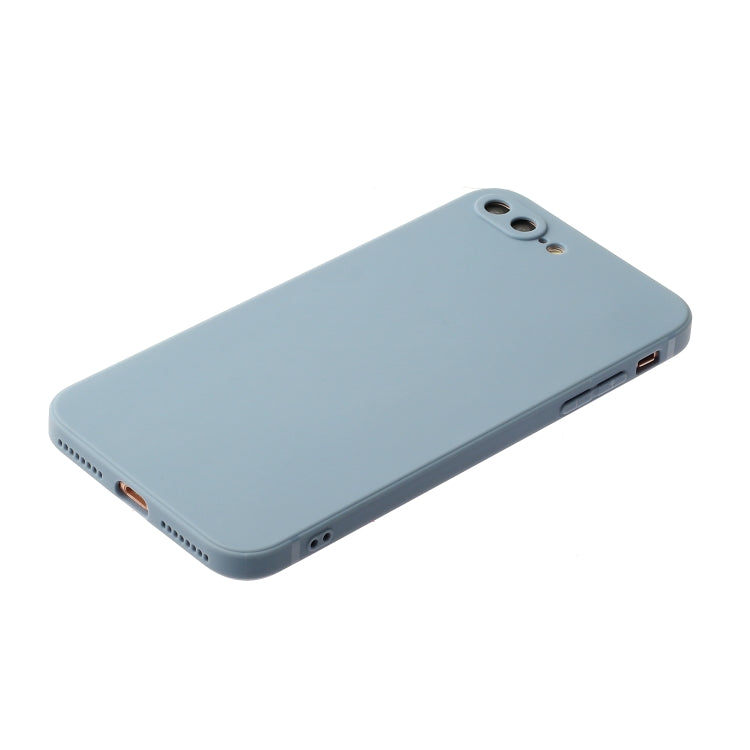 Straight Edge Solid Color TPU Shockproof Case For iPhone 7 Plus / 8 Plus(Lavender Grey) - More iPhone Cases by buy2fix | Online Shopping UK | buy2fix