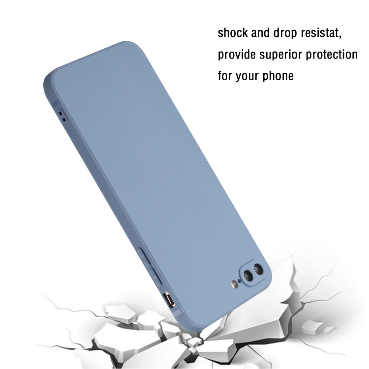 Straight Edge Solid Color TPU Shockproof Case For iPhone 7 Plus / 8 Plus(Lavender Grey) - More iPhone Cases by buy2fix | Online Shopping UK | buy2fix