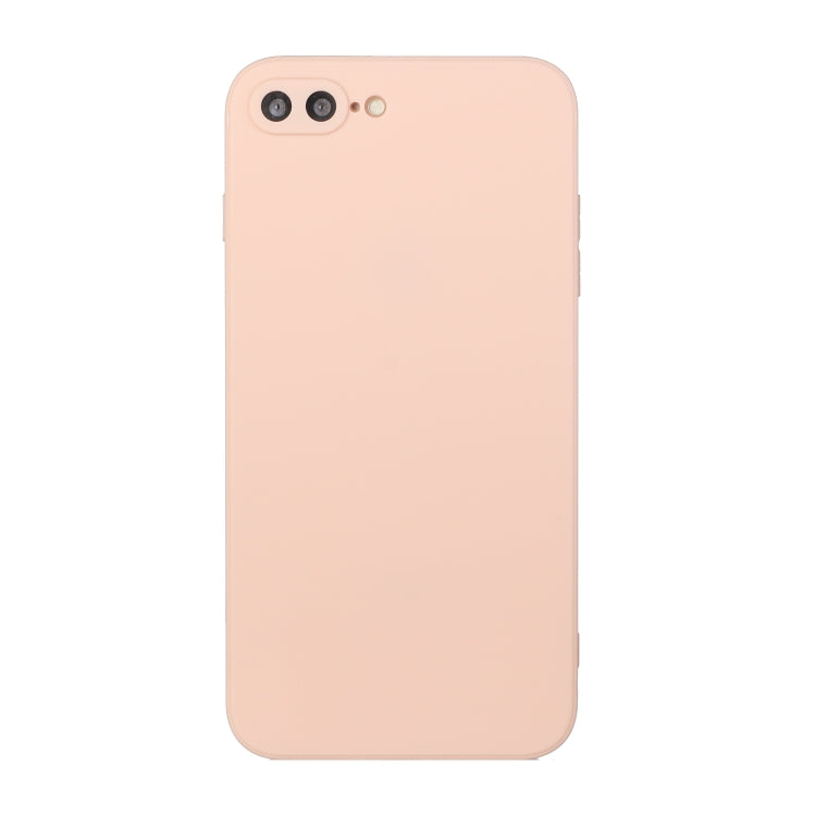 Straight Edge Solid Color TPU Shockproof Case For iPhone 7 Plus / 8 Plus(Light Pink) - More iPhone Cases by buy2fix | Online Shopping UK | buy2fix