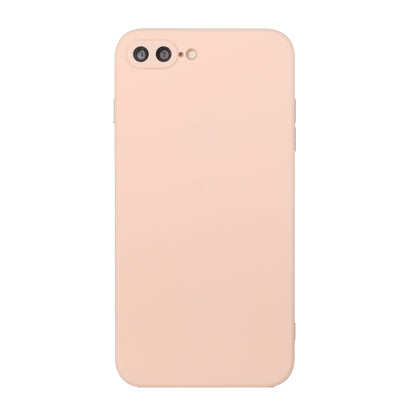 Straight Edge Solid Color TPU Shockproof Case For iPhone 7 Plus / 8 Plus(Light Pink) - More iPhone Cases by buy2fix | Online Shopping UK | buy2fix