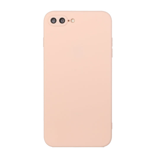 Straight Edge Solid Color TPU Shockproof Case For iPhone 7 Plus / 8 Plus(Light Pink) - More iPhone Cases by buy2fix | Online Shopping UK | buy2fix