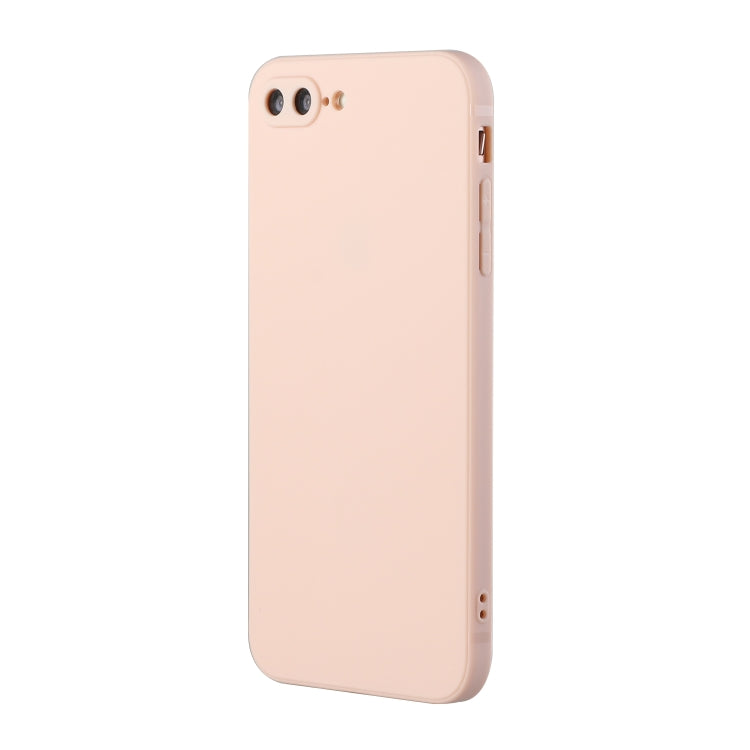 Straight Edge Solid Color TPU Shockproof Case For iPhone 7 Plus / 8 Plus(Light Pink) - More iPhone Cases by buy2fix | Online Shopping UK | buy2fix