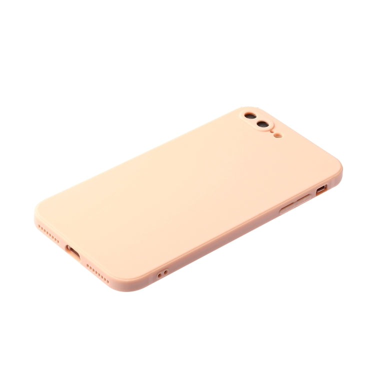Straight Edge Solid Color TPU Shockproof Case For iPhone 7 Plus / 8 Plus(Light Pink) - More iPhone Cases by buy2fix | Online Shopping UK | buy2fix