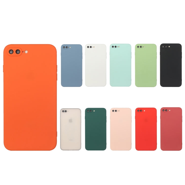 Straight Edge Solid Color TPU Shockproof Case For iPhone 7 Plus / 8 Plus(Light Pink) - More iPhone Cases by buy2fix | Online Shopping UK | buy2fix